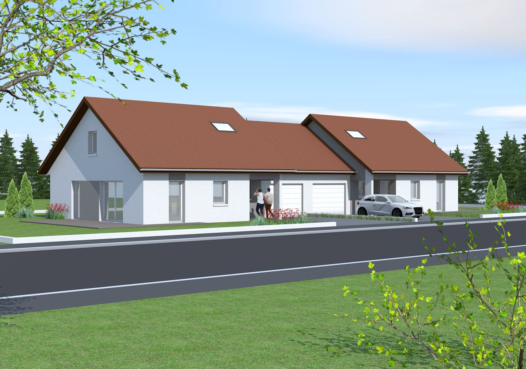 Vue 3D des maisons PMR Corcieux